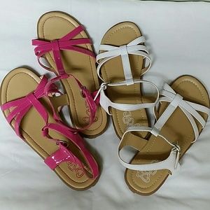 Girl's Sandals - 2 Pairs Sizes 3 & 5